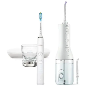 Tuš za zube Philips Sonicare HX3886/41 Power Flosser + Četkica za zube Diamond Clean 9000 White