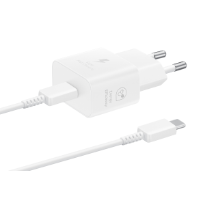 Punjač Samsung T2510 25W Fast Charge USB-C bijeli odvojivi kabel EP-T2510XWEGEU