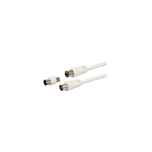 GBC antenski kabel + 9.5mm m/m adapter bijeli 3.0m