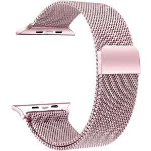 KSIX izmjenjivi metalni remen kompatibilan s Apple Watch 42/44/45/49mm rozi