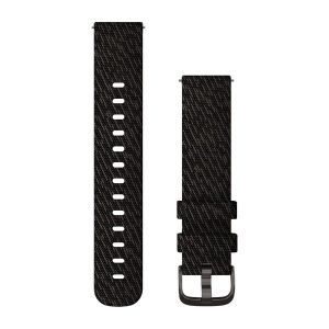 Zamjenski remen Garmin za vivomove3S/3/Style 20mm - Black Pepper Nylon (siva kopča)