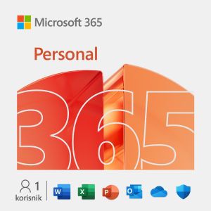 Microsoft 365 Personal -12 mjesečna pretplata, 1 osoba (do 5 uređaja) Hr