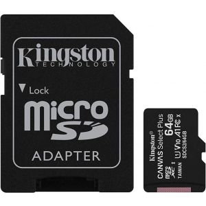 Memorijska kartica Kingston 64GB microSD Canvas Select Plus, class 10 UHS-I, sa adapterom