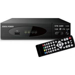 Maxpower HD DVB-T2 Receiver STB-1680 MPEG2/MPEG4 H.265 1080p/i