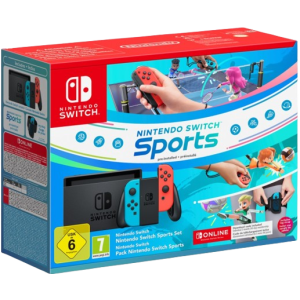 Nintendo Switch Console - Red & Blue Joy-Con HAD v1.1 Switch Sports & 12MO bundle