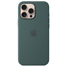 Apple iPhone 16 Pro Max silicone case with MagSafe Lake Green