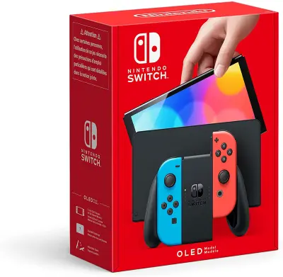 Nintendo Switch OLED Console - Red & Blue Joy-Con